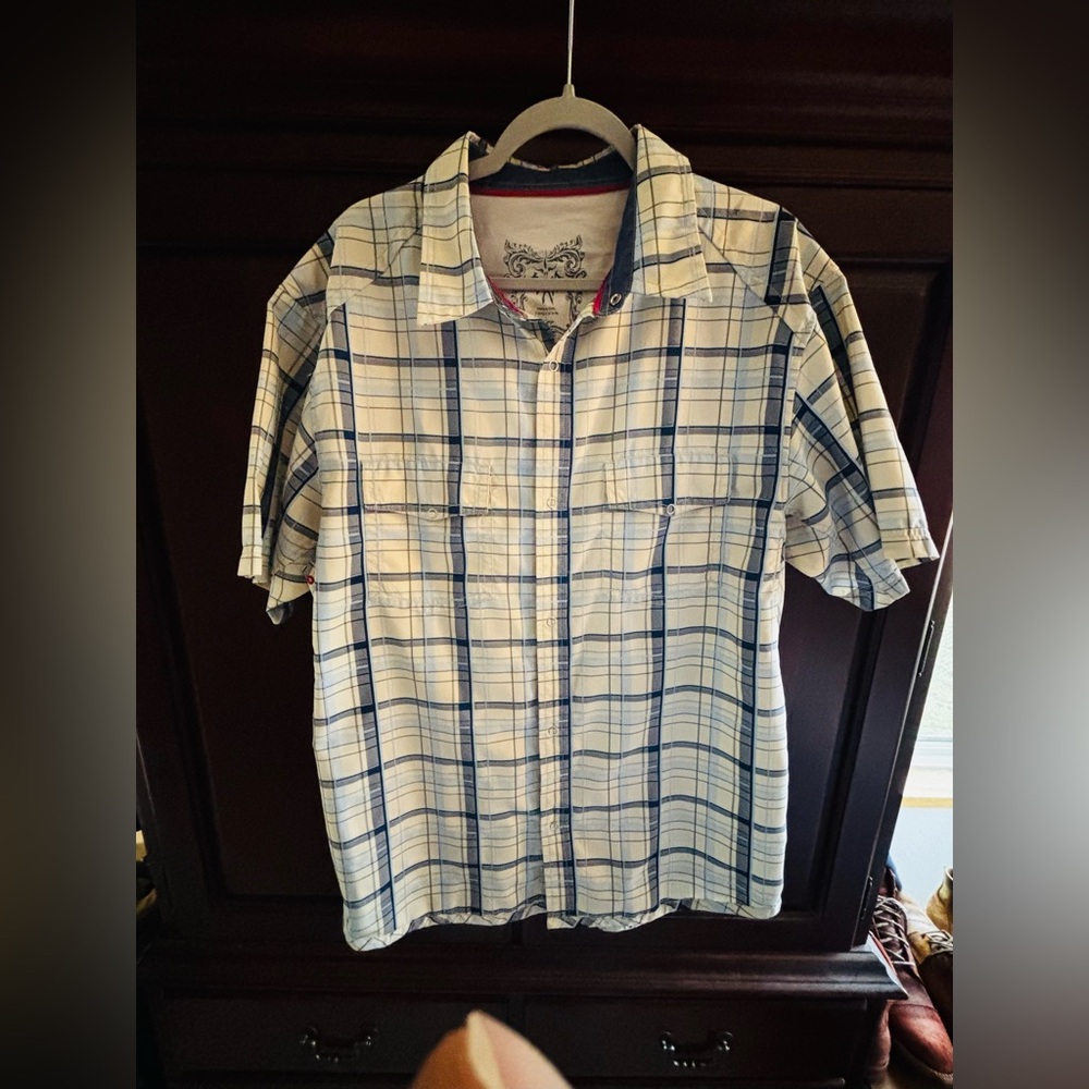 Prana Plaid Short Sleeve Shirt